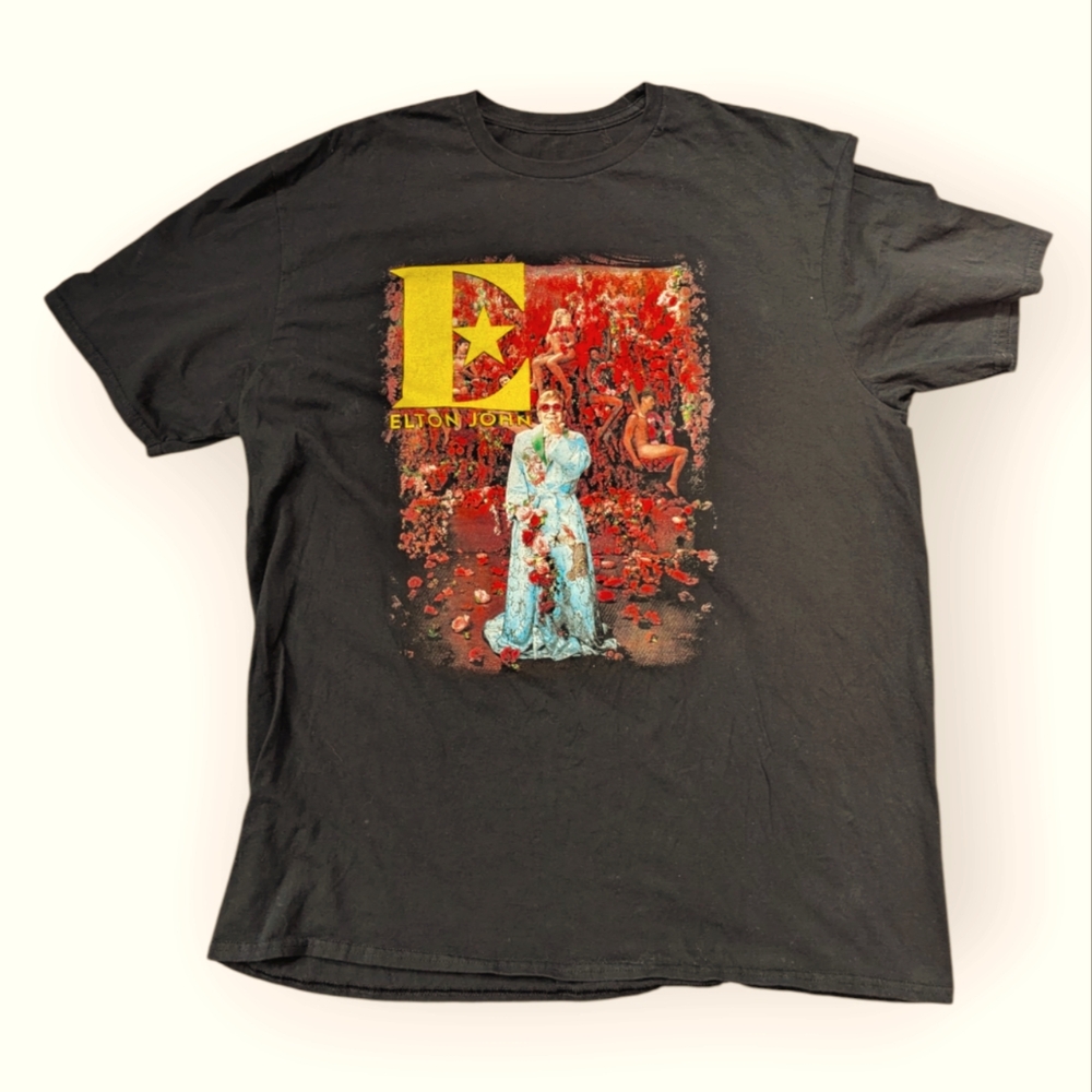 Elton John Farewell Yellow Brick Road Concert T-shirt Tee XXL Black